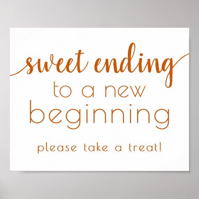 Simple Sweet Ending New Beginning | Fall Orange Poster (Front)