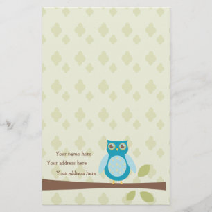 Simple Sweet Owl Stationery