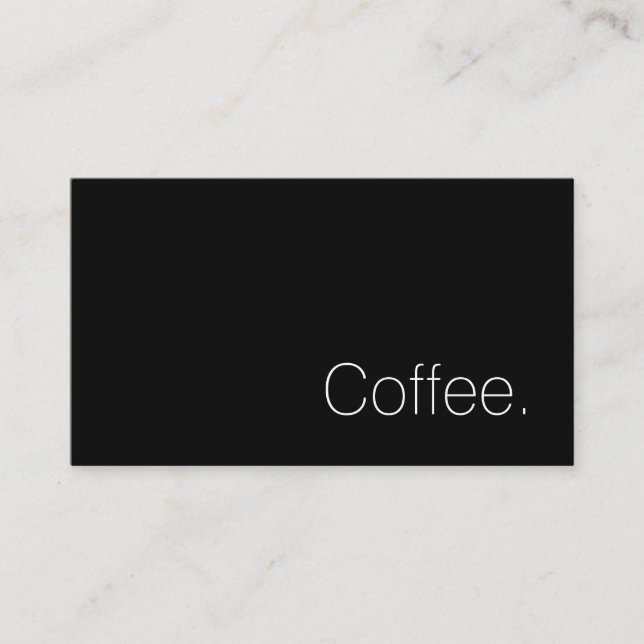 Simple Swiss Word Dark Loyalty Coffee Punch-Card (Front)