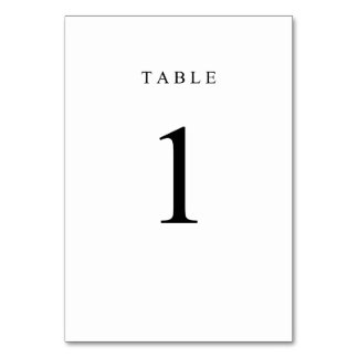 Simple Table Number - 1