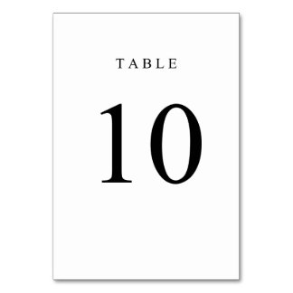 Simple Table Number - 10