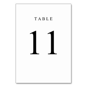 Simple Table Number - 11