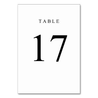 Simple Table Number - 17