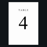 Simple Table Number - 4<br><div class="desc">Sometimes simple is better! Use simple table numbers that won't distract from other elements on your wedding tables.</div>