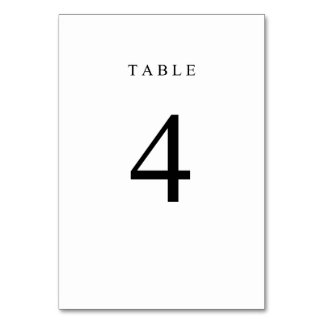 Simple Table Number - 4
