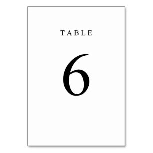 Simple Table Number - 6