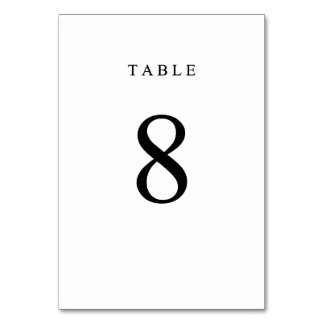 Simple Table Number - 8