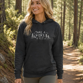 Simple Take a Hike Funny Deerwood Lake  Hoodie