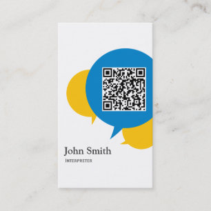 Simple Talk Bubbles Interpreter Business Card