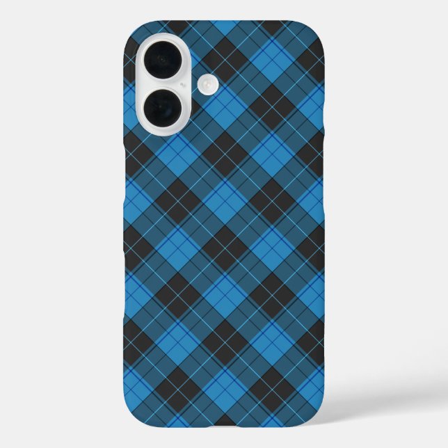 Simple tartan pattern in dark blue Case-Mate iPhone case (Back)