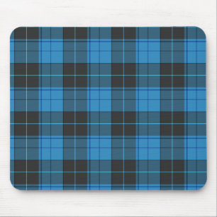 Simple tartan pattern in dark blue... mouse pad