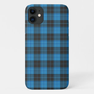 Simple tartan pattern in dark blue Uncomm iPhone 11 Case