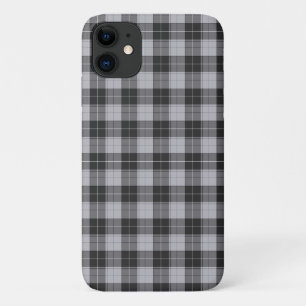 Simple tartan pattern in grey iPhone 11 case
