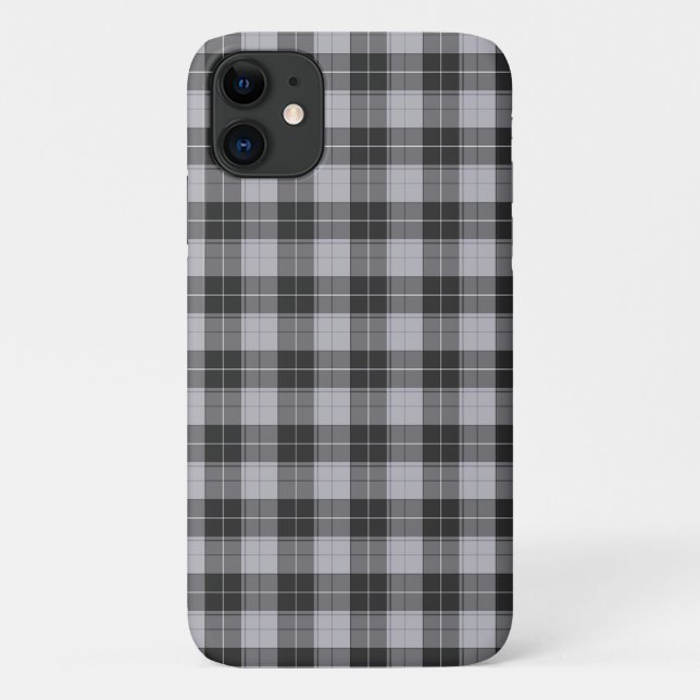 Simple tartan pattern in grey Case-Mate iPhone case (Back)