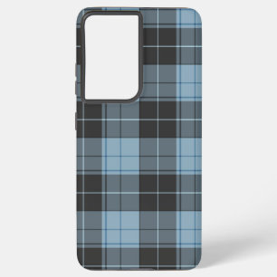 Simple tartan pattern in light blue samsung galaxy case