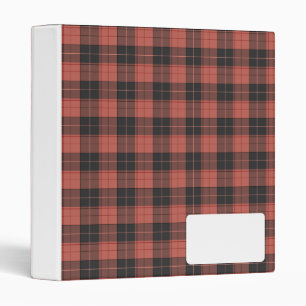 Simple tartan pattern in red binder