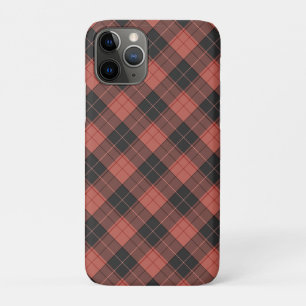 Simple tartan pattern in red iPhone 11 pro case