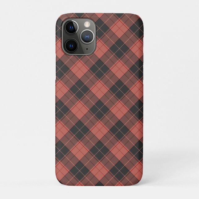 Simple tartan pattern in red Case-Mate iPhone case (Back)
