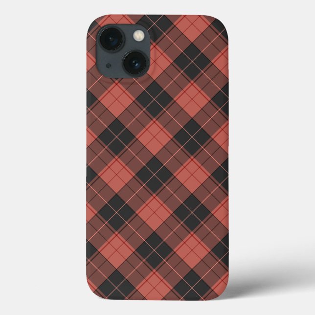 Simple tartan pattern in red Case-Mate iPhone case (Back)
