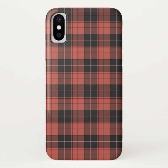Simple tartan pattern in red Case-Mate iPhone case (Back)
