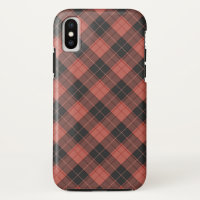 Simple tartan pattern in red