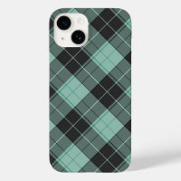 Simple tartan pattern in turquoise Case-Mate iPhon