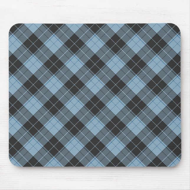 Simple tartan pattern in turquoise mouse pad (Front)