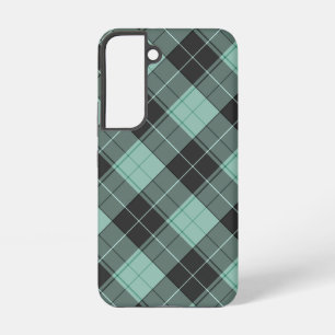 Simple tartan pattern in turquoise samsung galaxy  samsung galaxy case