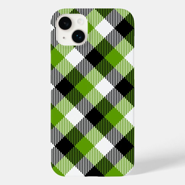 Simple Tartan Plaids Neon Green  Case-Mate iPhone Case (Back)