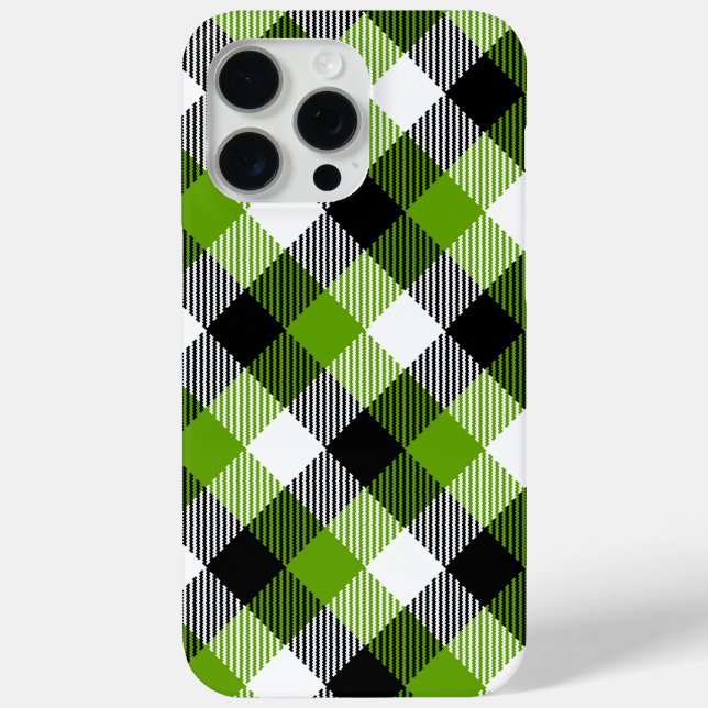 Simple Tartan Plaids Neon Green  Case-Mate iPhone Case (Back)