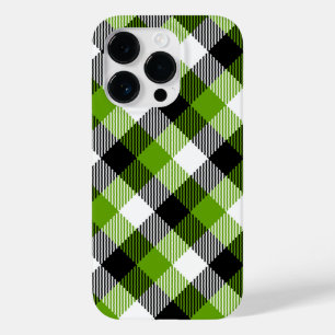 Simple Tartan Plaids Neon Green  Case-Mate iPhone 14 Pro Case