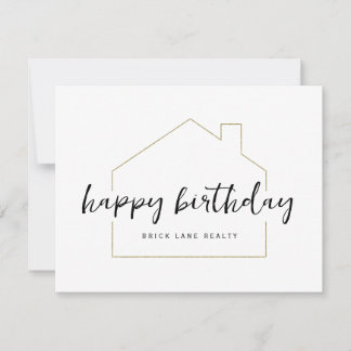Simple Tasteful Realty Happy Birthday Card