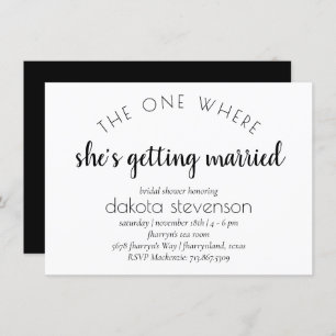 Simple Taupe Script   One Where She Gets Married Announcement