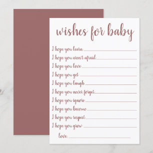 Simple Taupe Wishes   Desert Rose Keepsake Card