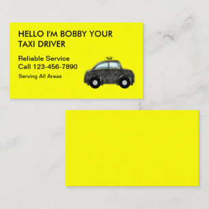 Simple Taxi Business Cards