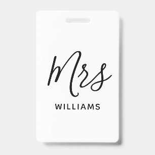 Simple Teacher Personalized Name Lanyard ID Badge