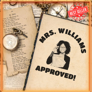 Simple Teacher Photo Funny Face Approved Rubber Self-inking Stamp