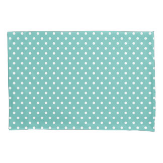 Simple Teal And White Polka Dot  Pillowcase