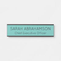 Simple Teal Name Plate - Door Sign