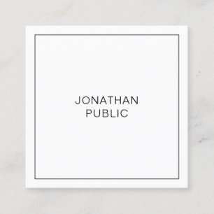 Simple Template Elegant Modern Professional Square Business Card