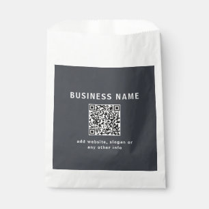 Simple Template for your QR code Dark Grey Favour Bag