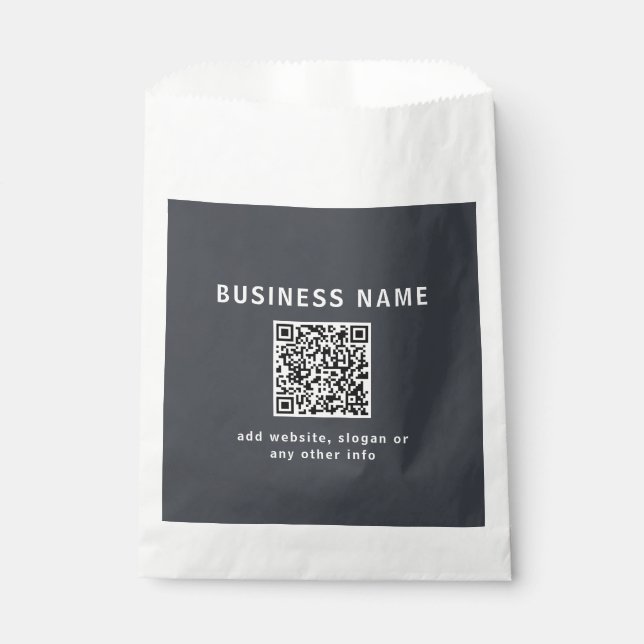 Simple Template for your QR code | Dark Grey Favour Bag (Front)