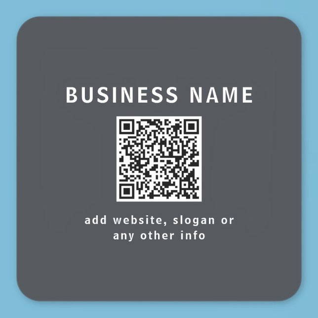 Simple Template for your QR code | Dark Grey Square Sticker (Creator Uploaded)