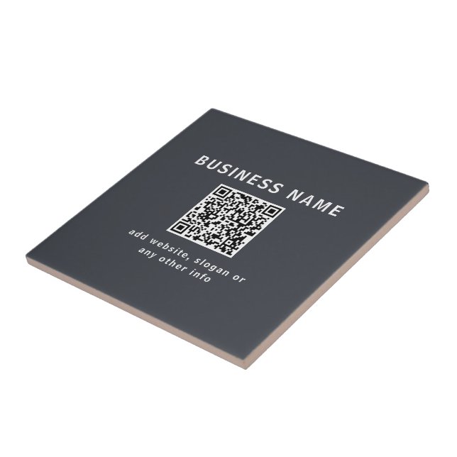 Simple Template for your QR code | Dark Grey Tile (Side)