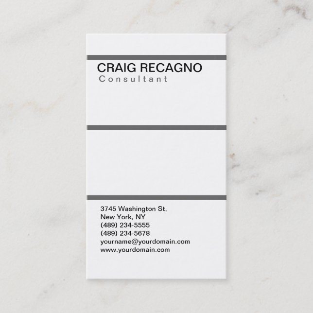 Simple tendance Cute Carte de visite noir blanc cl (Devant)