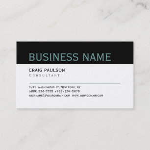 Simple tendance Cute Carte de visite noir blanc cl