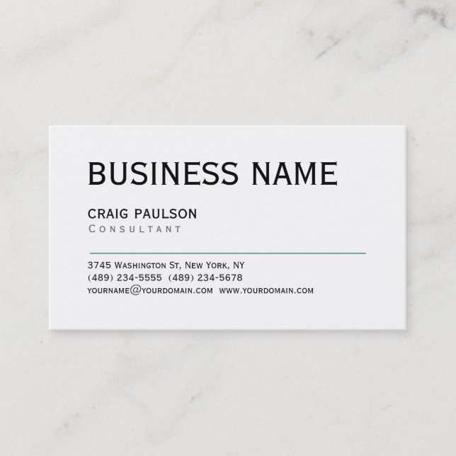 Simple tendance Cute Carte de visite noir blanc cl (Devant)