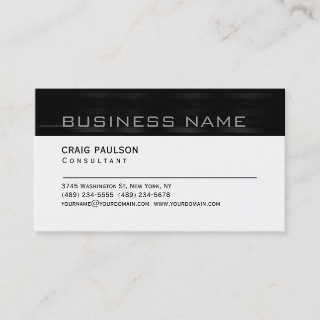 Simple tendance Cute Carte de visite noir blanc cl (Devant)