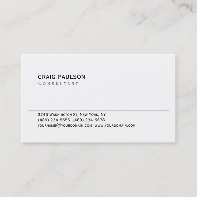 Simple tendance Cute Carte de visite noir blanc cl (Devant)