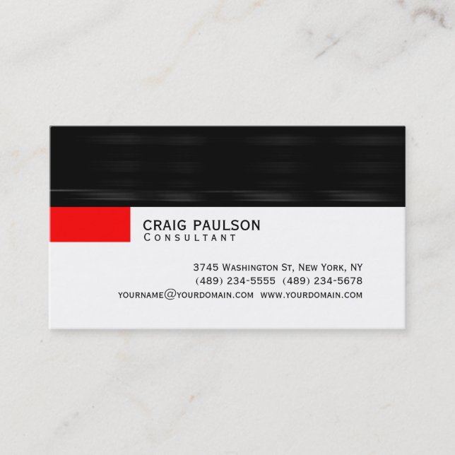 Simple tendance mignon rouge noir blanc Carte de v (Devant)